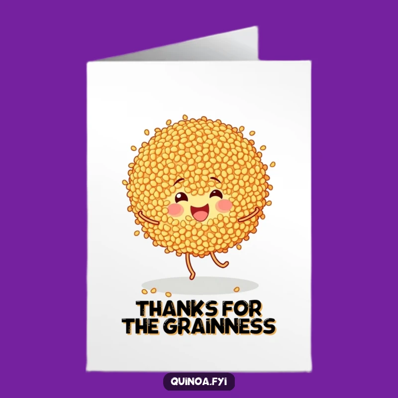 Free Printable Thank You Card: Dancing Quinoa Expresses Gratitude