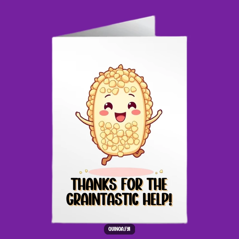 Free Printable Thank You Card: Grateful Quinoa Hop Funny Downloadable Gift