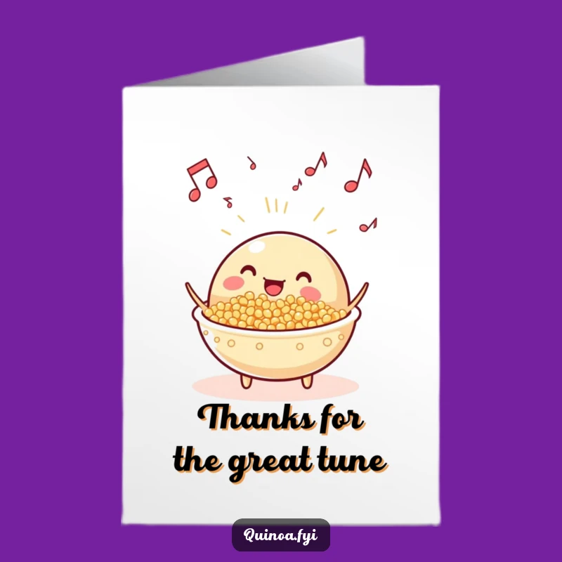 Free Printable Quinoa Thank You Card: Funny Downloadable Gift for Food Enthusiasts