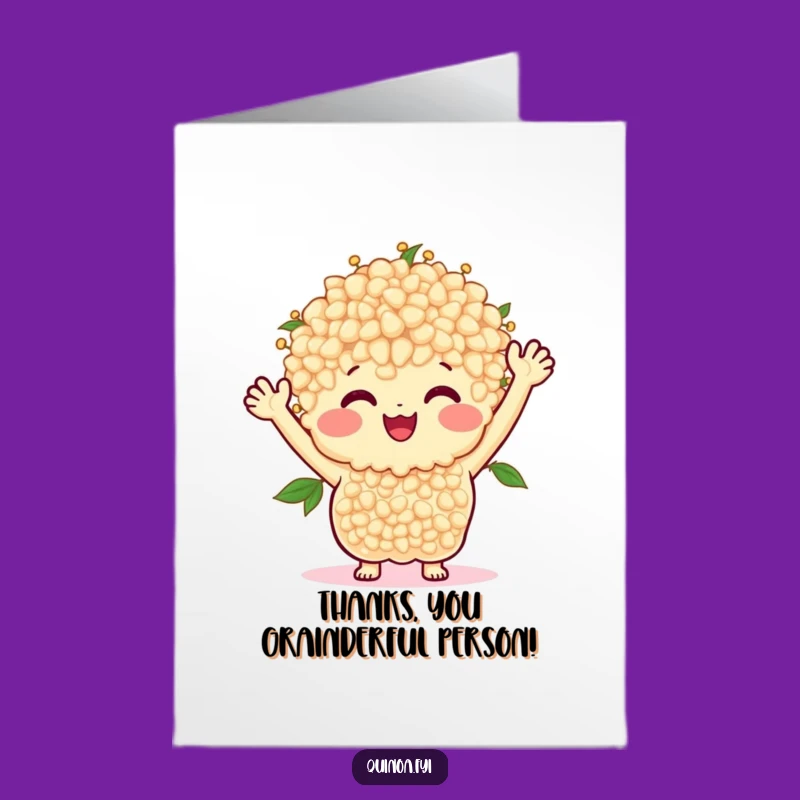 Free Printable Thank You Card: Smiling Quinoa Bunch Gratitude Downloadable Gift