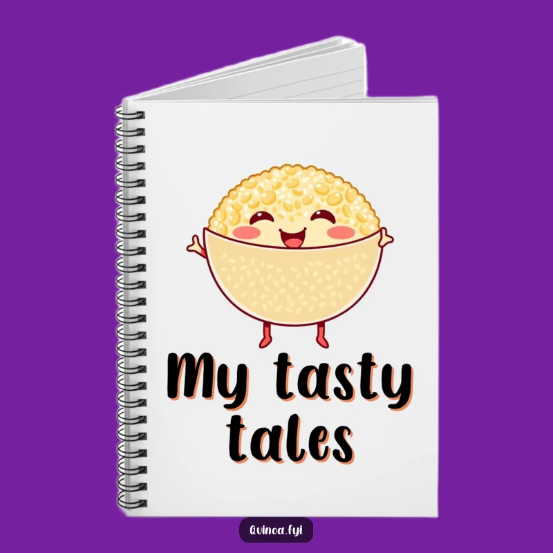 Funny Dancing Quinoa Bowl Notebook - Journal Your Healthy Habits