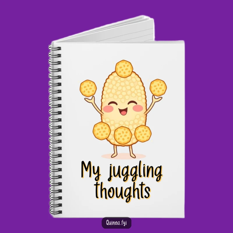 Funny Quinoa Juggling Notebook: Jot Down Ideas with this Skillful Foodie Character