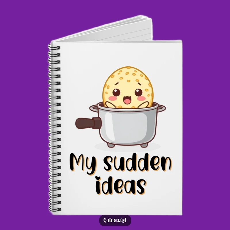 Funny Surprised Quinoa Pot Notebook - Jot Down Your Best Escapes Gift