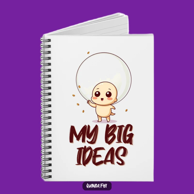 Funny Quinoa Bubble Notebook - Playful Journal for Happy Thoughts