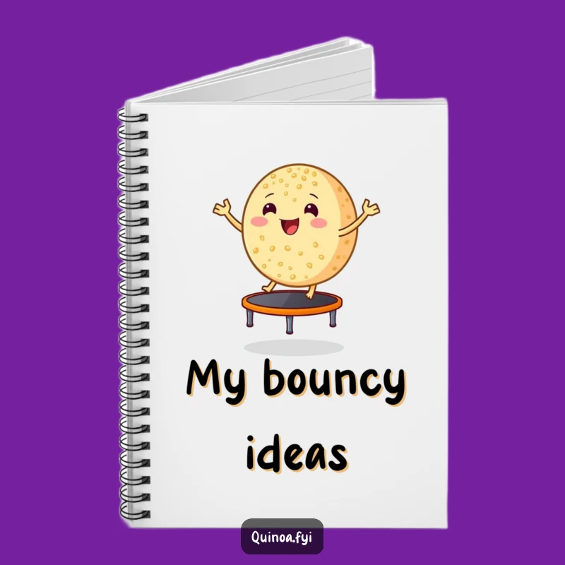 Funny Bouncing Quinoa Notebook, Hilarious Healthy Food Gift