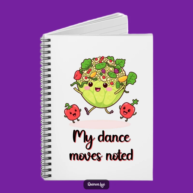 Funny Dancing Quinoa Salad Notebook - Jot Down Your Best Recipes Gift