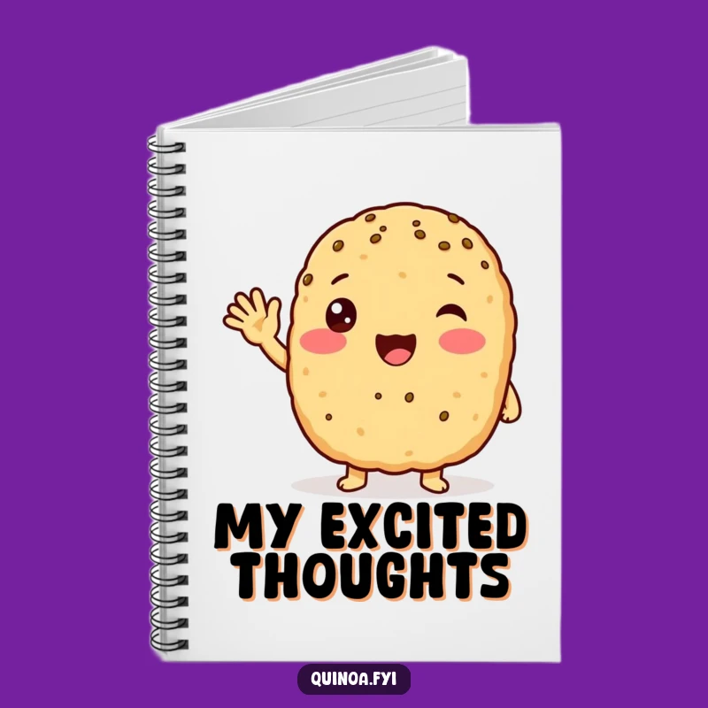 Funny Waving Quinoa Patty Notebook: Jot Down Exciting Ideas, Hilarious Gift