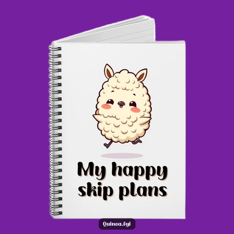 Funny Quinoa Skip Notebook - For Your Happiest Thoughts!