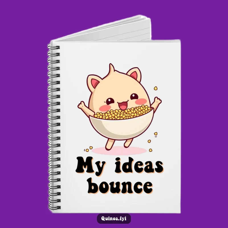Funny Bouncing Quinoa Bowl Notebook: Capture Your Energy, Hilarious Gift
