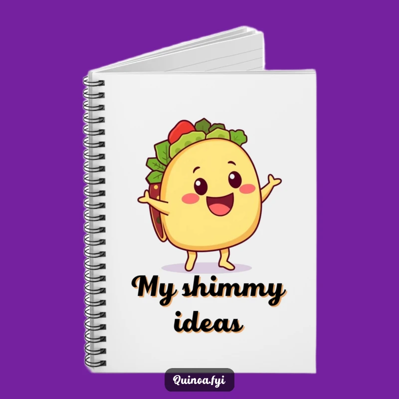 Funny Taco Quinoa Notebook: Jot Down Ideas with this Festive Foodie Character