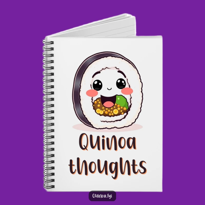 Funny Sushi Quinoa Roll Notebook: Happy Character's Journal of Healthy Ideas