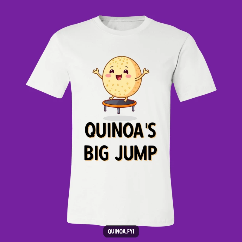 Funny Bouncing Quinoa T-Shirt, Hilarious Healthy Food Gift for Active People