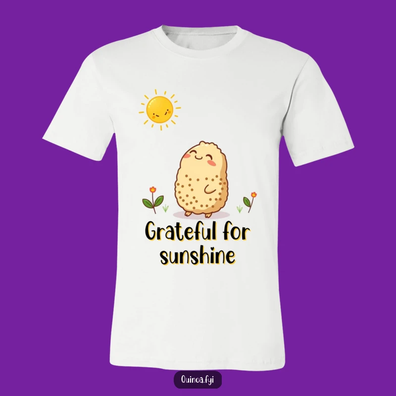 Funny Contented Quinoa Sun T-Shirt - Radiate Happiness!