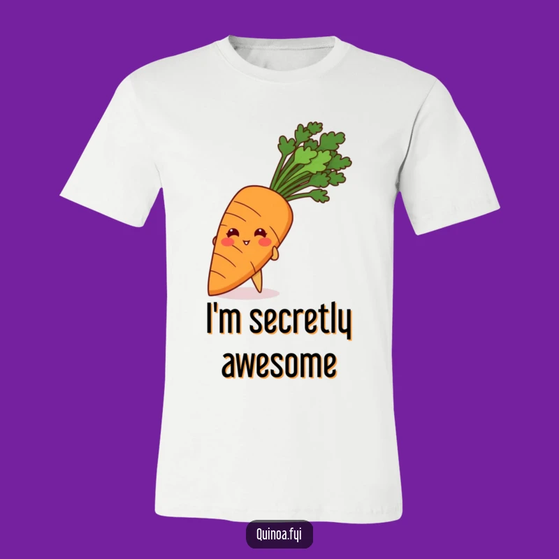 Funny Giggling Quinoa Carrot T-Shirt: Hide and Seek Humor for Foodies!