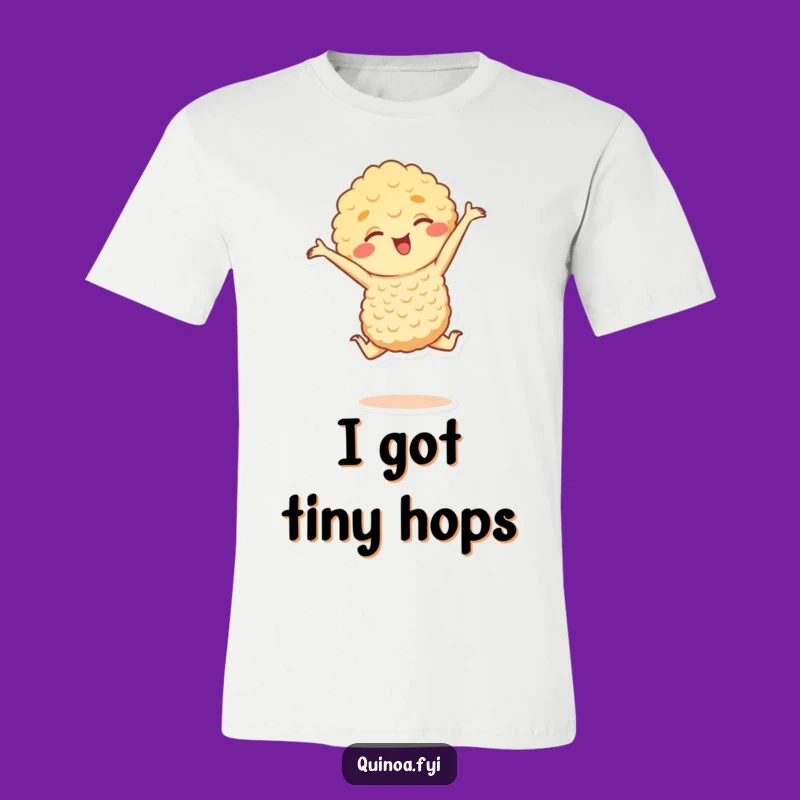 Funny Quinoa Leap T-Shirt: Express Your Joyful Fitness Journey with Humor