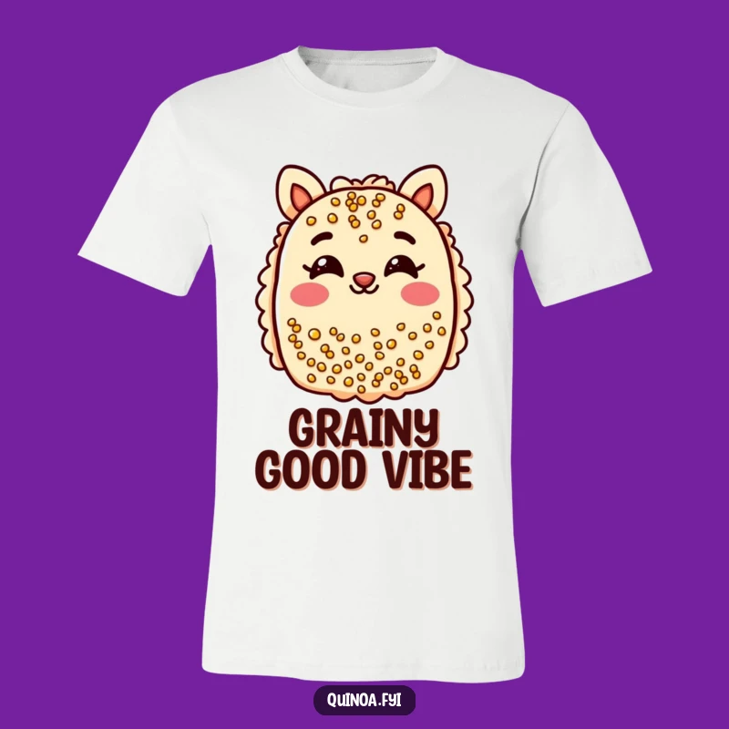 Funny Quinoa Bar Wink T-Shirt: Cheerful Treat, Smiling Eyes, Ideal Funny Gift