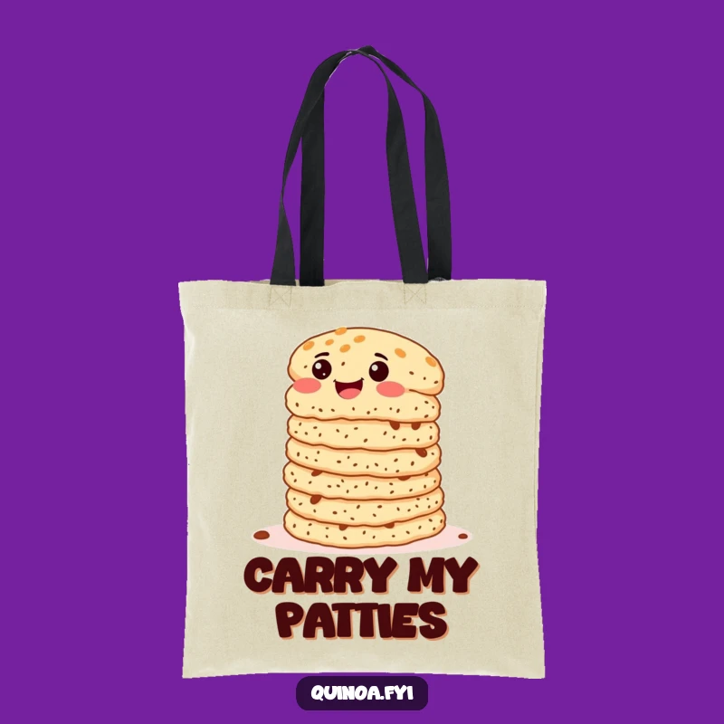 Funny Quinoa Patties Tote Bag - Stylish and Hilarious Foodie Accessory