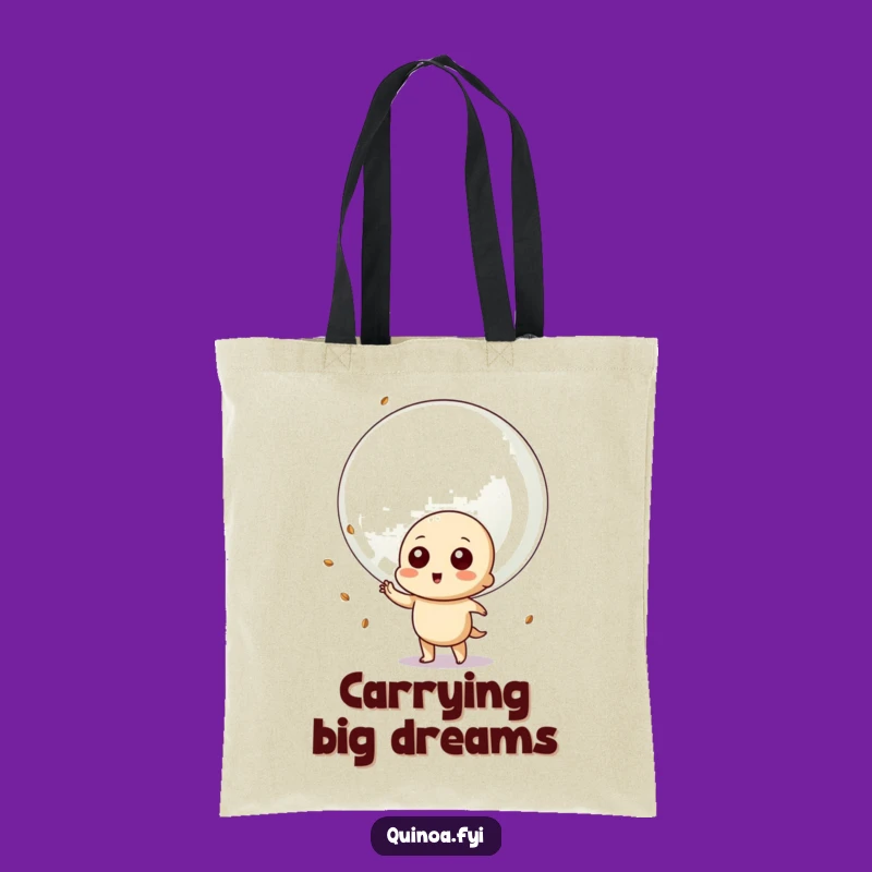 Funny Quinoa Bubble Tote Bag - Playful Accessory for Daily Fun