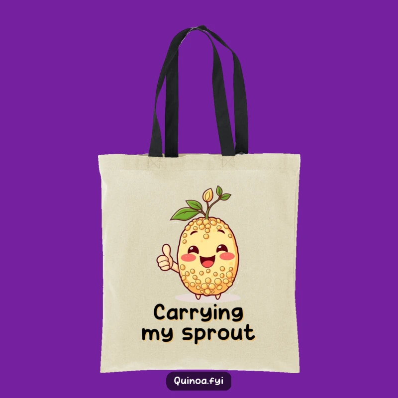 Funny Happy Quinoa Tote Bag: Carry Joy & Positivity