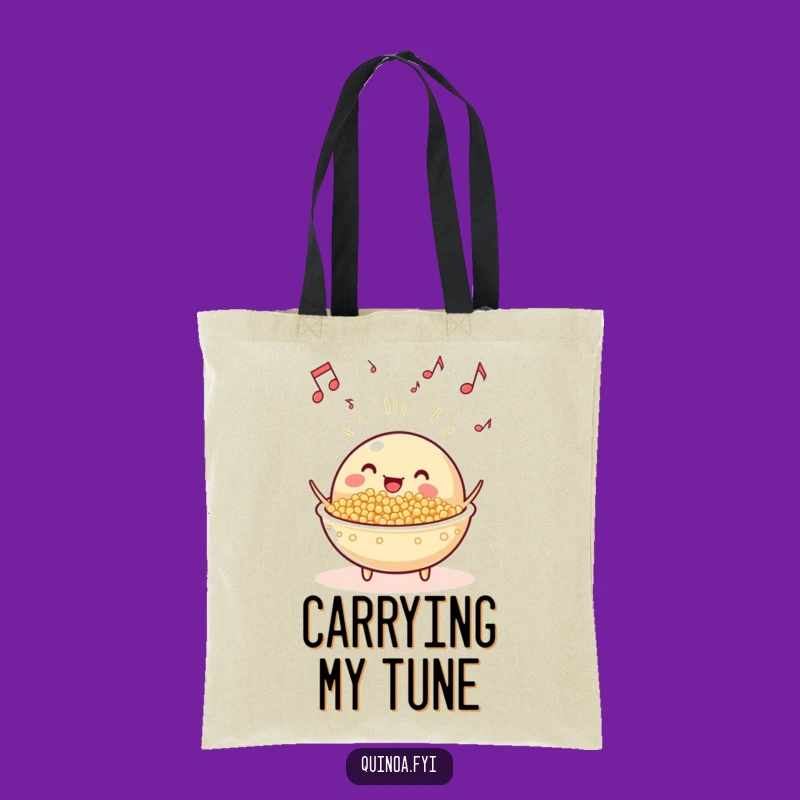 Funny Musical Quinoa Dish Tote Bag: Carry Your Tunes and Treats, A Hilarious Gift
