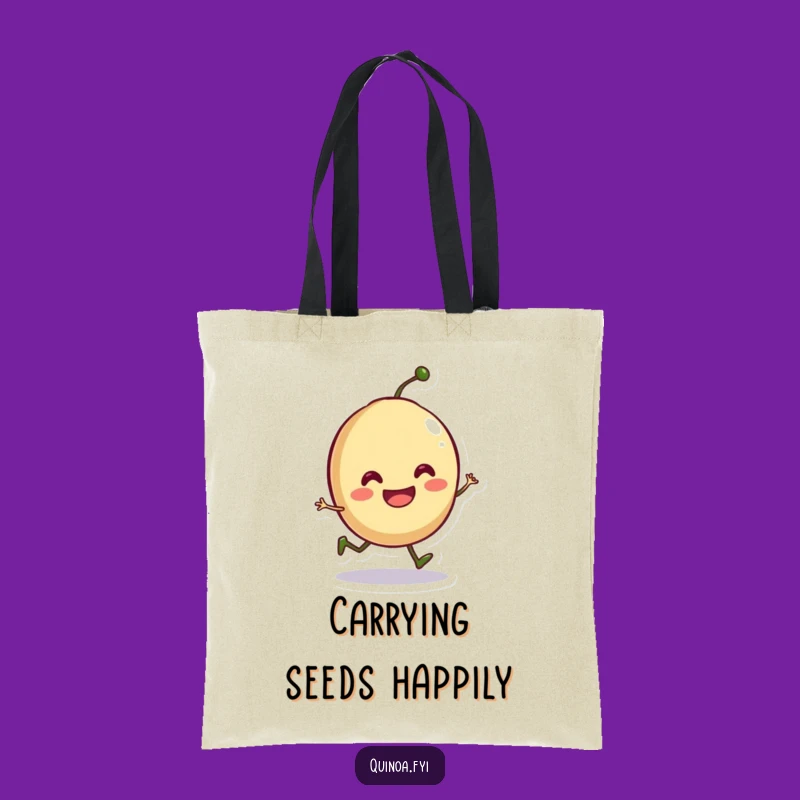 Funny Seed Hop Tote Bag - Carry Your Day with Playful Sprout Humor