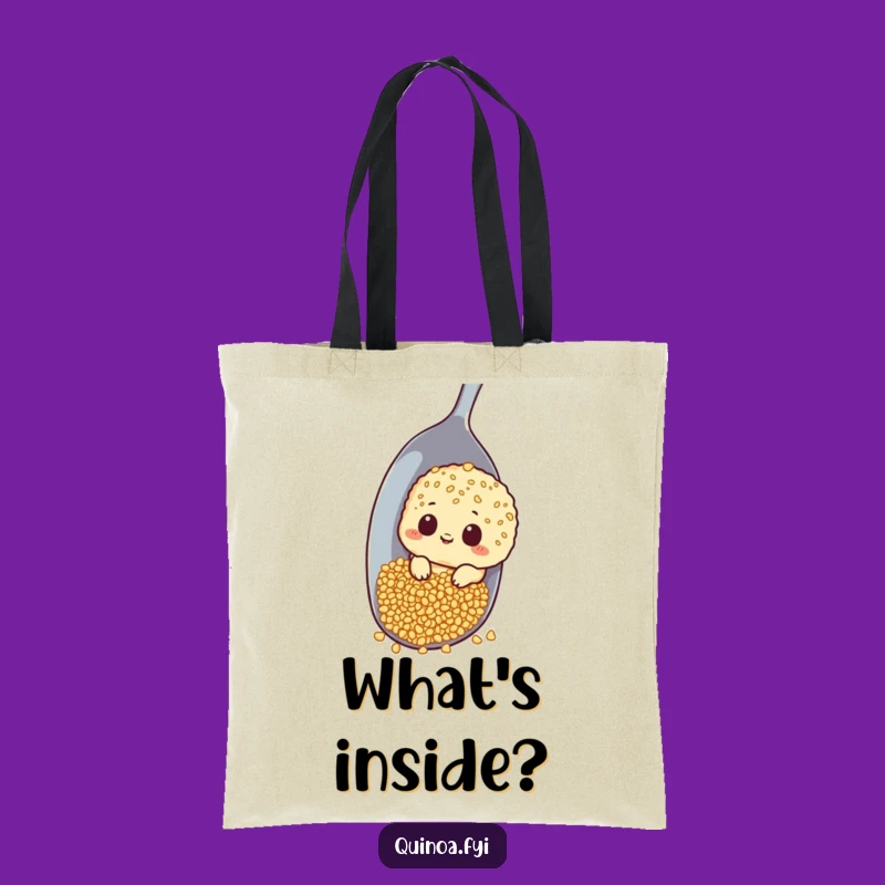 Funny Curious Quinoa Tote Bag: Carry Your Discoveries in This Hilarious Accessory
