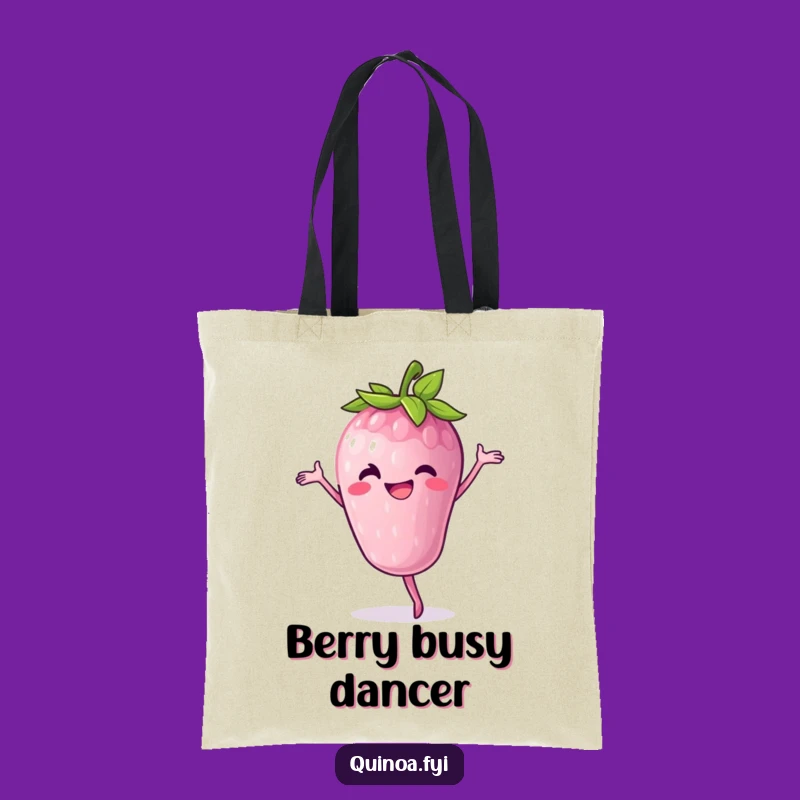Funny Dancing Berry Tote Bag - Whimsical Fruit Accessory Gift