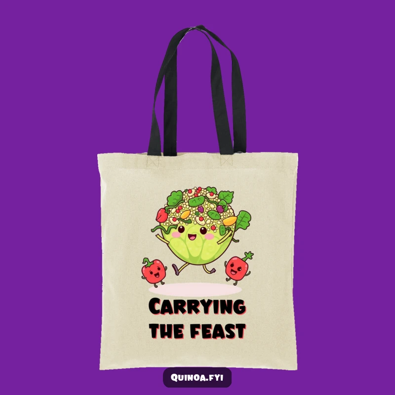Funny Dancing Quinoa Salad Tote Bag - Carry Your Healthy Party!