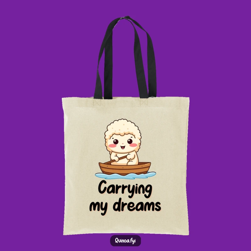 Funny Determined Quinoa Tote Bag: Carry Your Ambition in This Hilarious Accessory