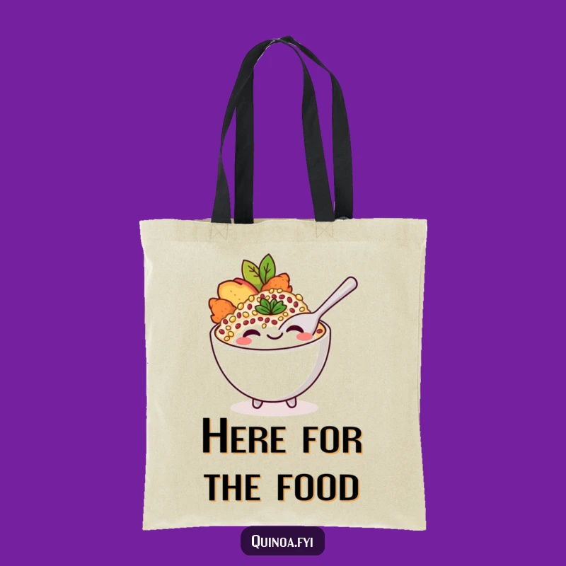 Funny Quinoa Bowl Tote Bag: Carry Your Delicious Humor