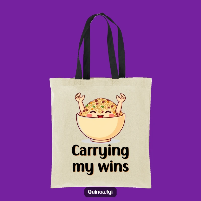 Funny Quinoa Bowl Tote: Carry Your Cheer, Perfect Funny Gift