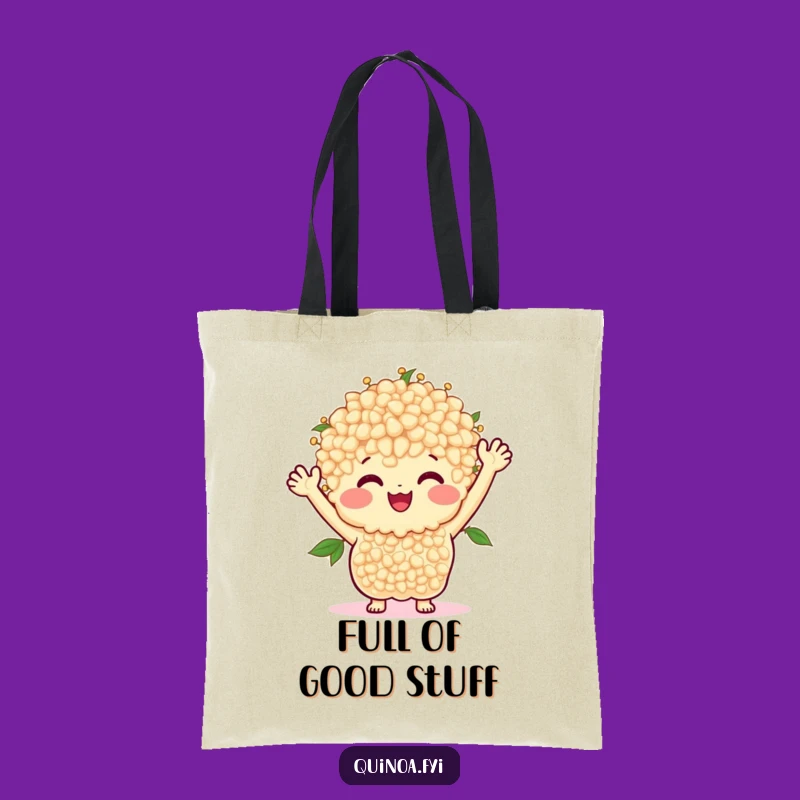 Funny Quinoa Bunch Tote Bag: Happy Waving Carrier Gift
