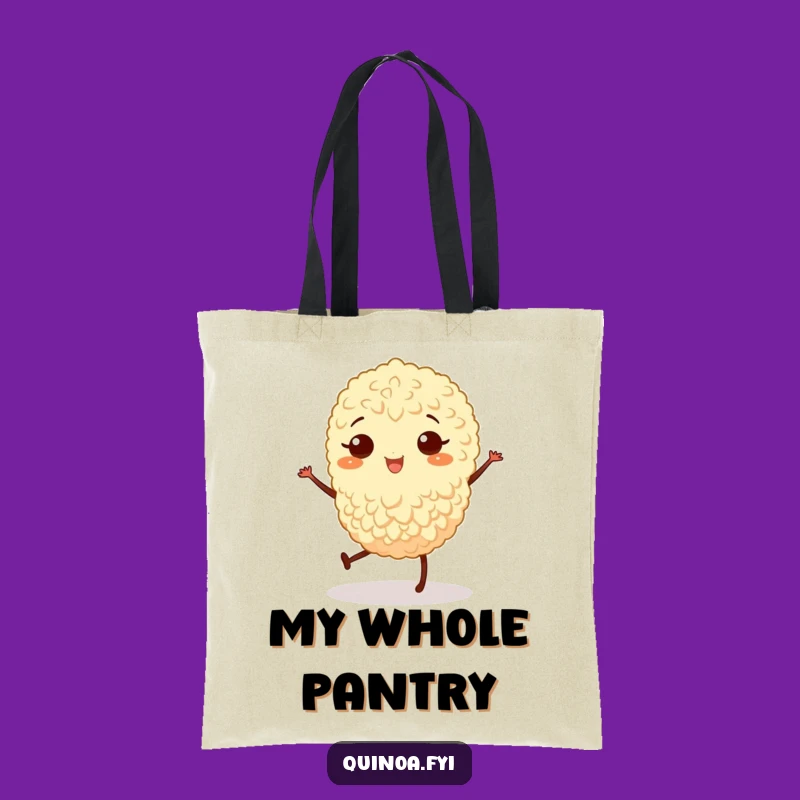 Funny Quinoa Jig Tote Bag: Joyful Grain Carrier Gift