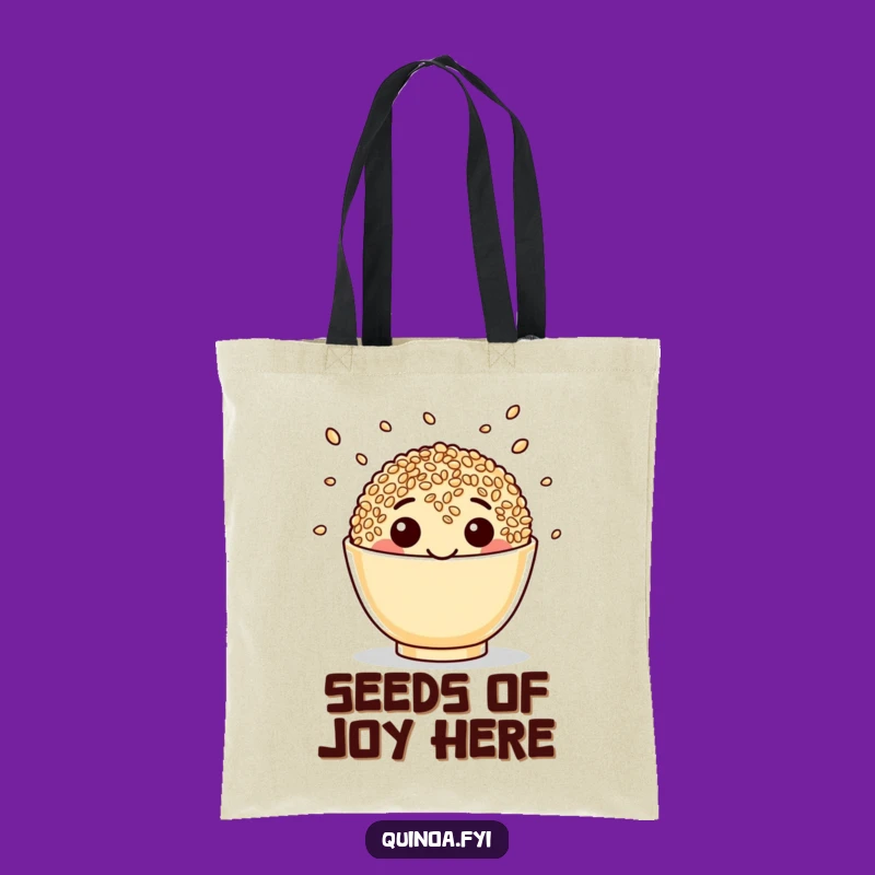 Funny Quinoa Juggling Seeds Tote Bag - Stylish and Hilarious Healthy Foodie Accessory