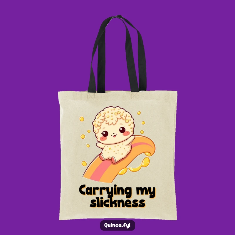 Funny Quinoa Rainbow Oil Slide Tote Bag: Carry Your Laughs in Style