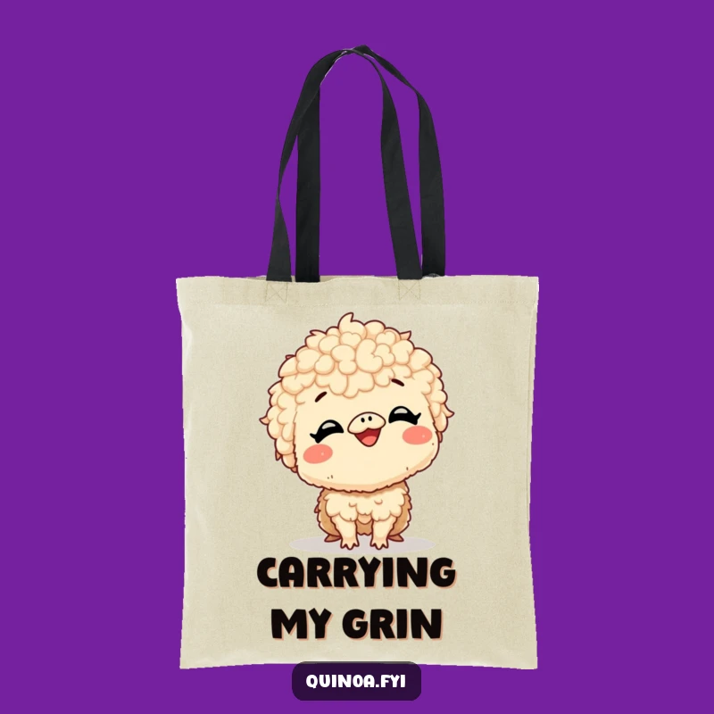 Funny Quinoa Smile Tote Bag - Carry Your Giggles!