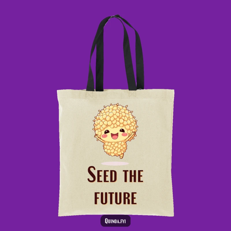Funny Quinoa Hop Tote Bag: Carry Your Essentials with Joyful Grain Vibes, An Eco-Friendly Funny Gift!